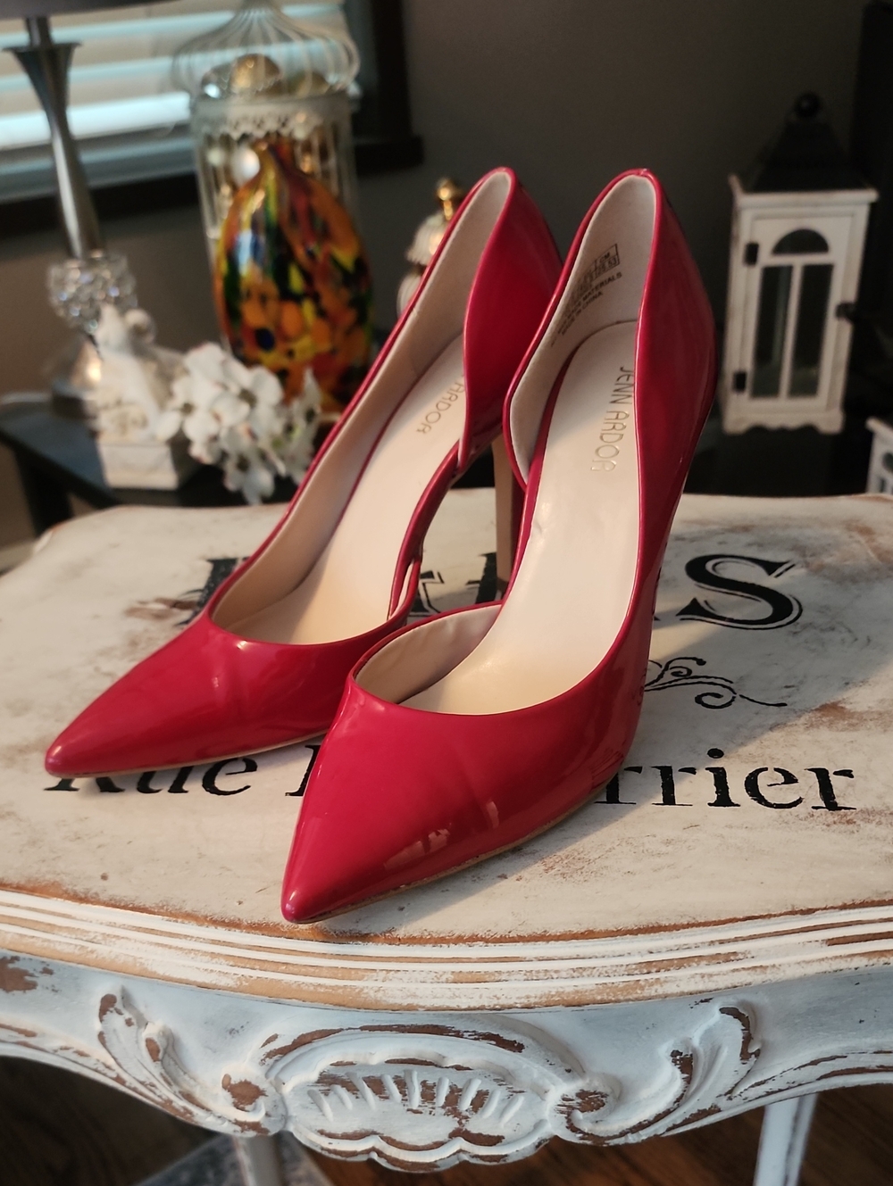Jenn Ardor Women's Red Patent Pointed-Toe Pumps Size 9